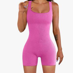 Women Yoga Romper Pink